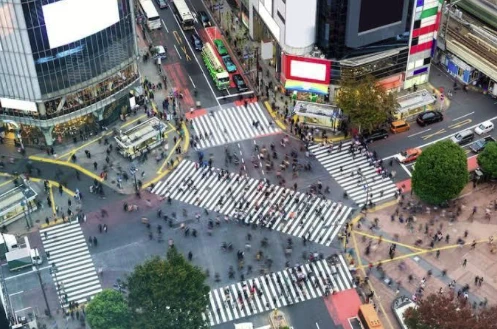 渋谷のスクランブル交差点